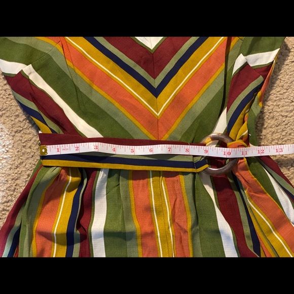 Striped NWOT Crystal Doll wide-leg jumpsuit - Picture 10 of 16